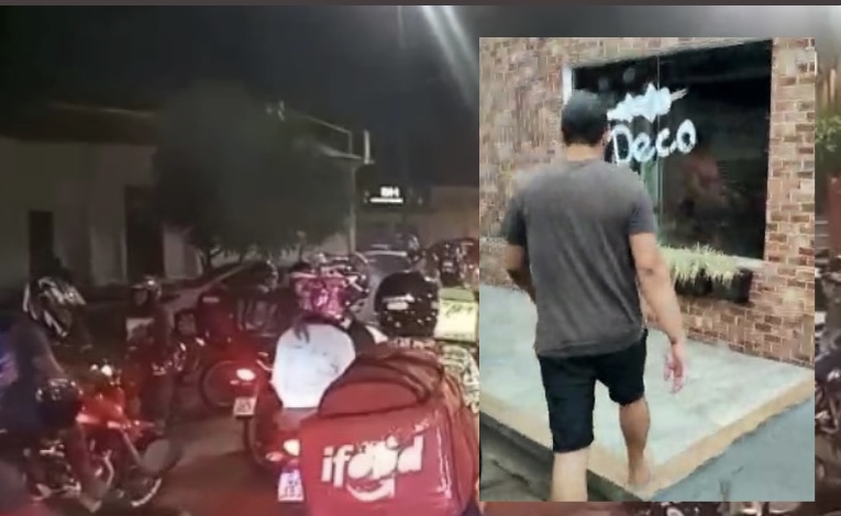 Motoboys fazem protesto contra dono de restaurante que agred1u entregador em Manaus; veja vídeos