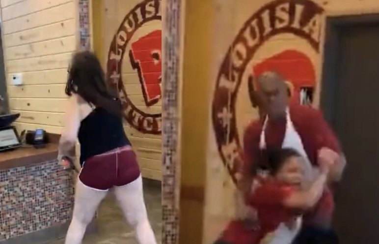 Funcionária de fast-food se revolta e parte pra cima de cliente após ser humilhada; veja vídeo
