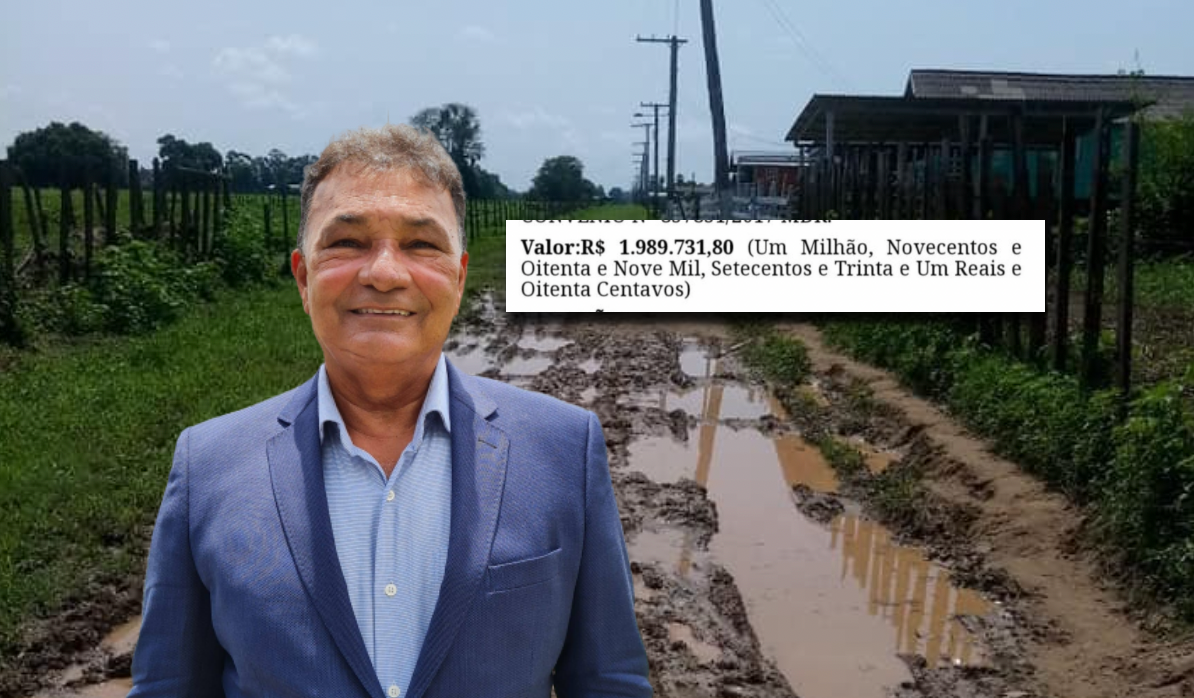 Prefeito de Careiro da Várzea dá quase R$2 milhões para empresa deixar população andando na lama