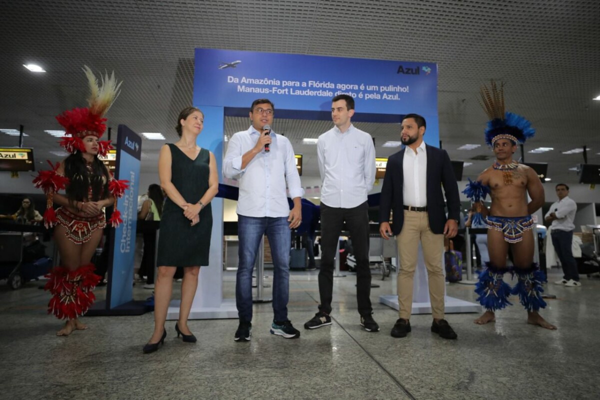 Wilson Lima destaca avanços no turismo durante inauguração do voo da Azul entre Manaus e Fort Lauderdale