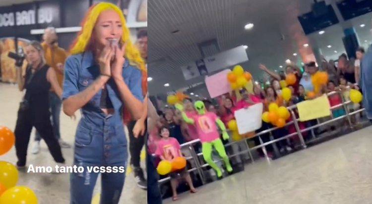 Ruivinha de Marte se emociona ao ser recebida por fãs no Aeroporto de Manaus; veja vídeo