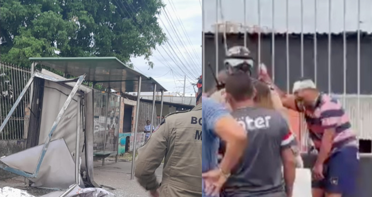 Marido enl0uquece ao ver esposa esm4gada contra poste no Santo Agostinho; veja vídeo