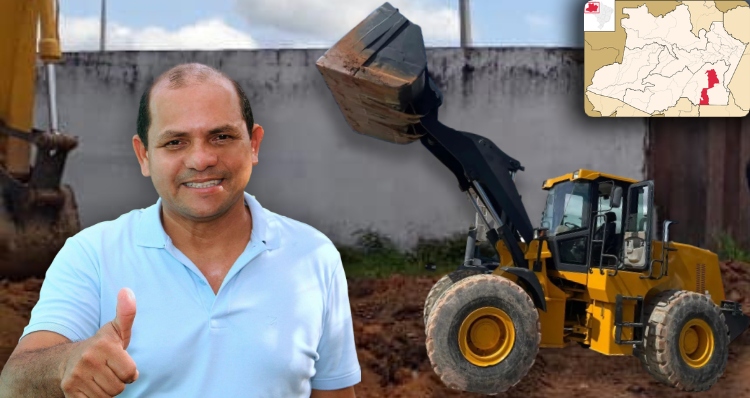 Prefeito Jocione Souza quer gastar quase R$ 1,4 milhão dos cofres de Novo Aripuanã com Pá Carregadeira