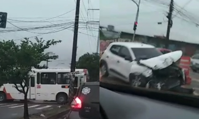 Acidente na Carvalho Leal deixa trânsito congestionado na Cachoeirinha; veja vídeo