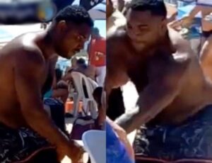 Absurdo: pai esp4nca filhas pequen4s no meio da praia e gera rev0lta