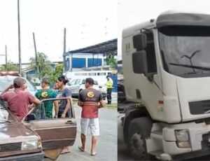 Urgente: homem m0rre após ser atropel4do por caminhão no bairro Novo Aleixo
