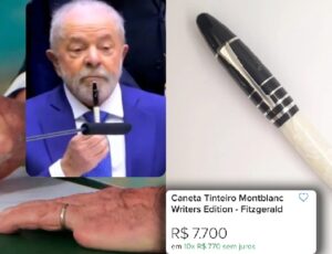 Caneta idêntica a que Lula usou na posse custa mais de R$ 7 mil