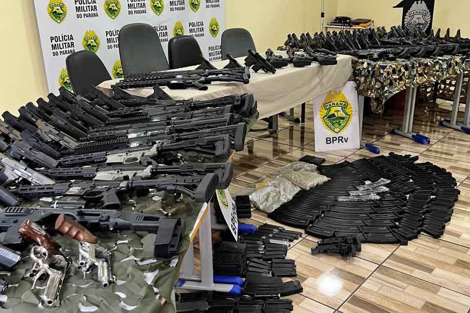 Operação da PM apreende 161 armas, maior volume da história da corporação