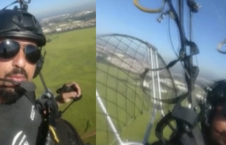 Piloto de paramotor gravou video de voo minutos antes de m0rrer em queda; veja