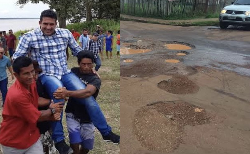 ‘Manacapuru dos buracos’: prefeito Beto D’Ângelo dá a mesma empresa pela 2ª vez R$ 250 mil por serviço de obras nunca realizado