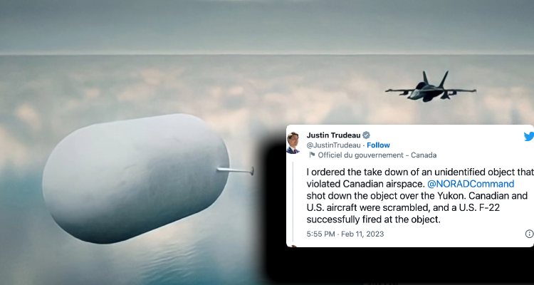 Caça F-22 Raptor abate um OVNI sobre o Canadá; veja vídeo