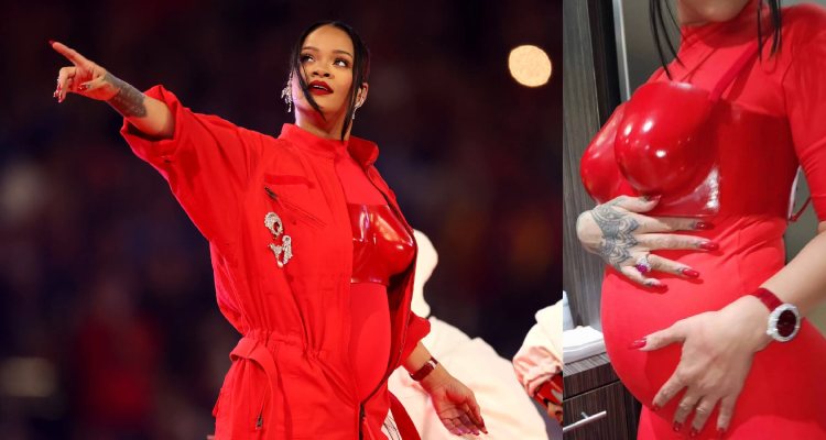 Fãs descobrem que Rihanna está grávida pelos bastidores do Super Bowl