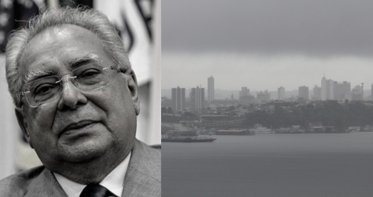 Chove em Manaus durante chegada do corpo de Amazonino Mendes