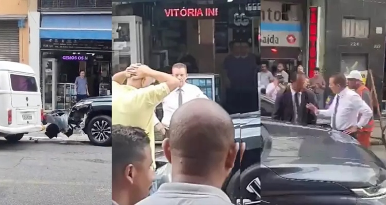 “Dá a seta, é de graça!”: Kombi arranca frente da Pajero de Celso Russomanno; veja vídeo
