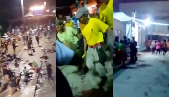 Tiroteio entre policial e bandido termina com vários mortos e feridos no Bloco das Piranhas; veja vídeos