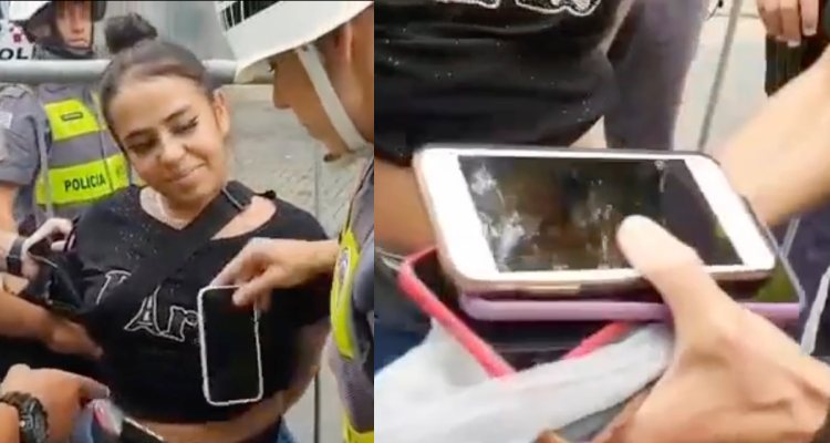 Blindada é pega com 13 celulares roubados em bloco de Carnaval e debocha: “tá me oprimindo”; veja vídeo