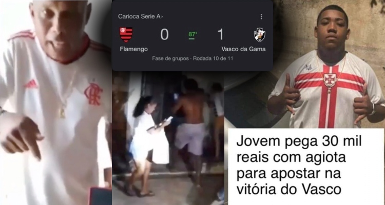 Vascaíno ganha R$180 mil emprestando de agiota e flamenguista tem casa invadida após aposta; veja vídeos