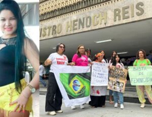 Familiares de mulher estrangulada até a morte por marido protestam por Justiça em Manaus; veja vídeo