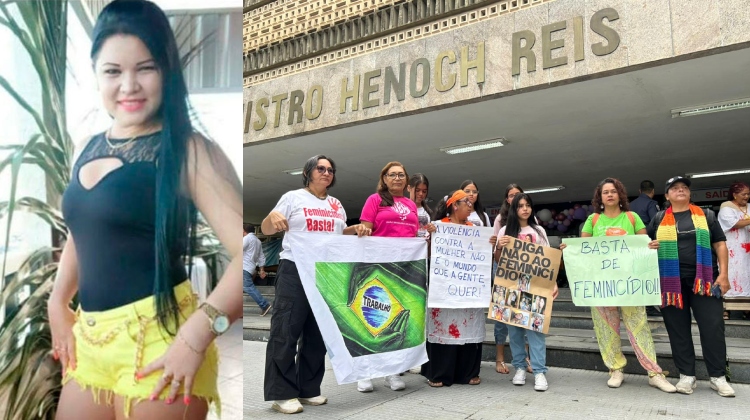 Familiares de mulher estrangulada por marido protestam por Justiça em Manaus; veja vídeo