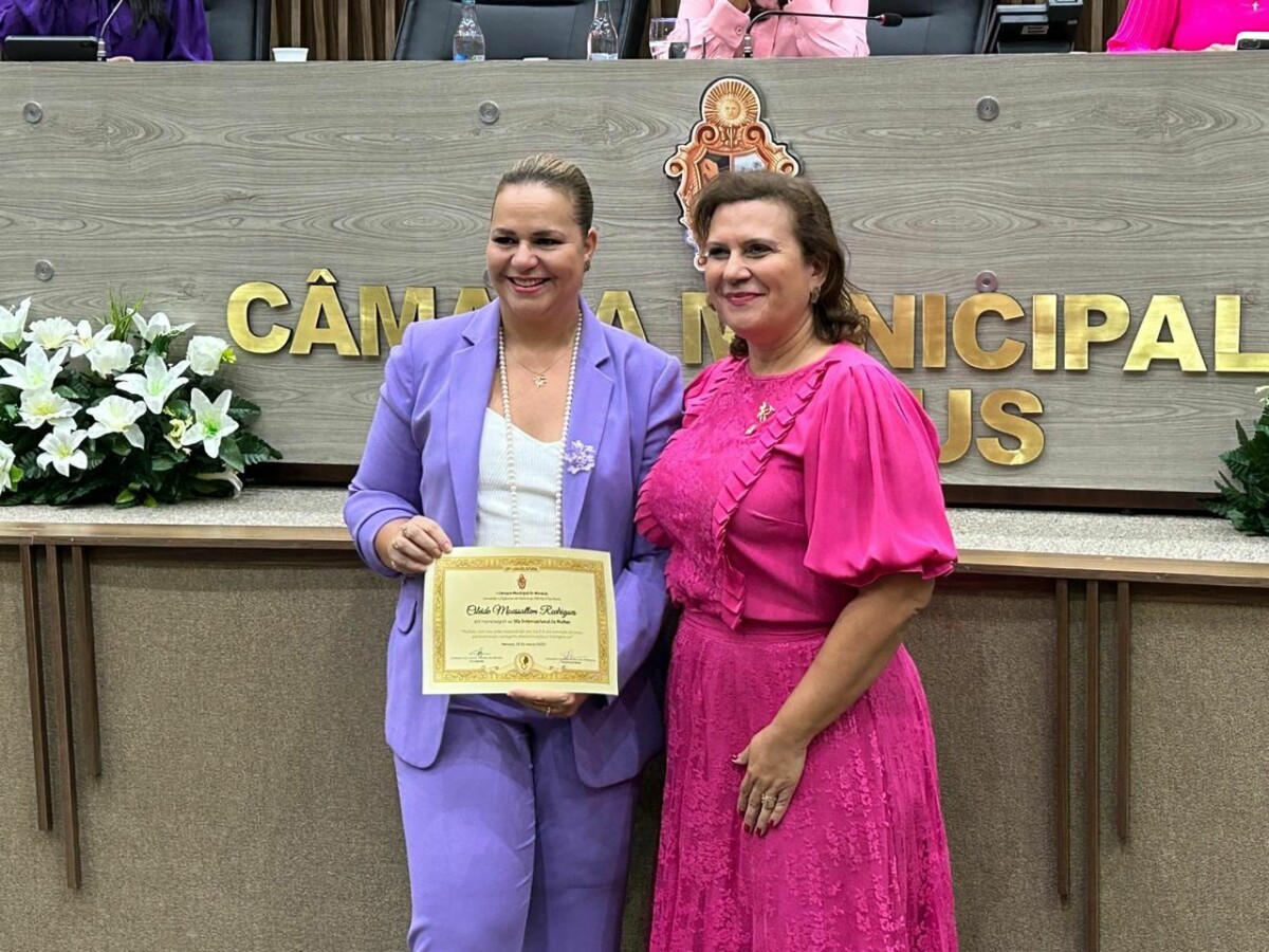 Presidente da Virada Feminina do AM, Cileide Moussallem é homenageada no Dia Internacional da Mulher na CMM