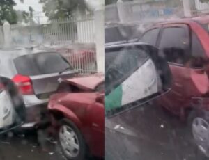 Motorista bêbado tenta fugir da polícia e causa grave acidente em Manaus; veja vídeo