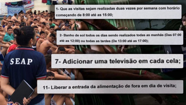 ‘Virando hotel’: presos do Compaj fazem ‘greve de fome’ exigindo TV’s nas celas; veja lista completa