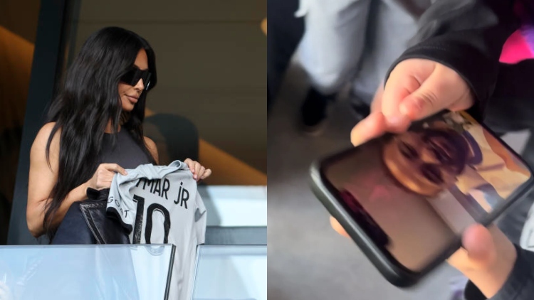 Kim Kardashian faz videochamada com Neymar durante jogo do PSG