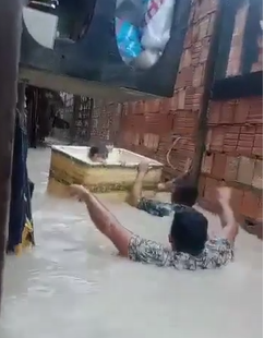 Moradores da zona leste de Manaus salvam criança em resgate emocionante; veja vídeo