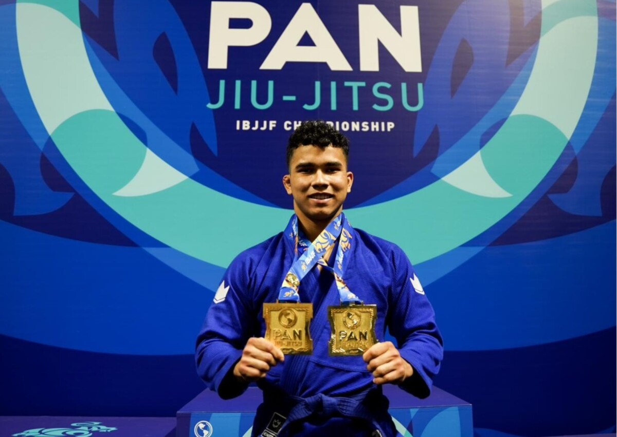Atleta amazonense conquista duas medalhas de ouro no pan-americano de jiu-jitsu em Kissimmee, nos EUA