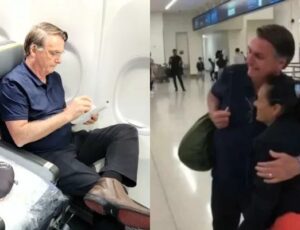 Bolsonaro chega ao Brasil e interage com apoiadores; veja vídeo