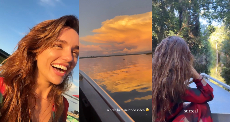 Rafa Kalimann visita Novo Airão e se apaixona em viagem no Amazonas: “olha o boto!”; veja vídeo
