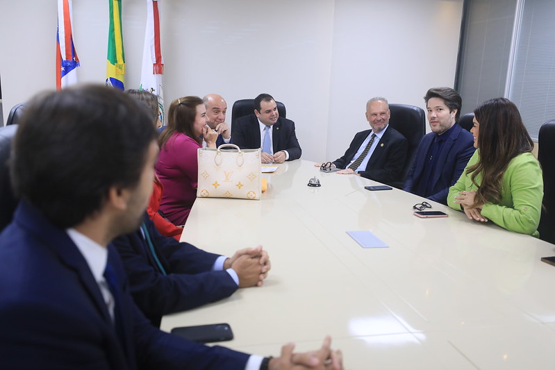 Roberto Cidade recebe conselheiros do TCE-AM para tratar sobre PL que fixa prazos para tramitação de processos
