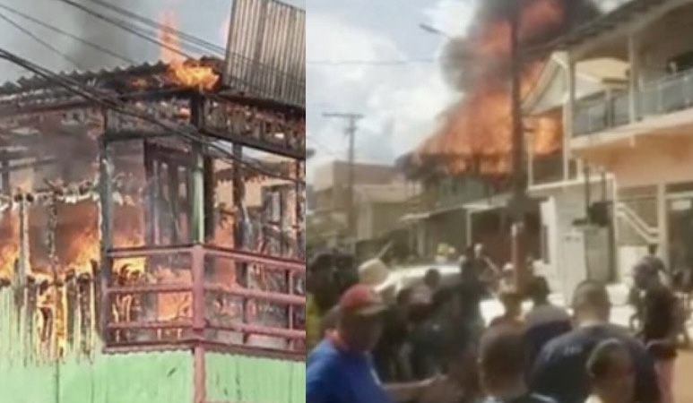 Tragédia: incêndio destrói casas e mat4 idosa no interior do Amazonas; veja os vídeos