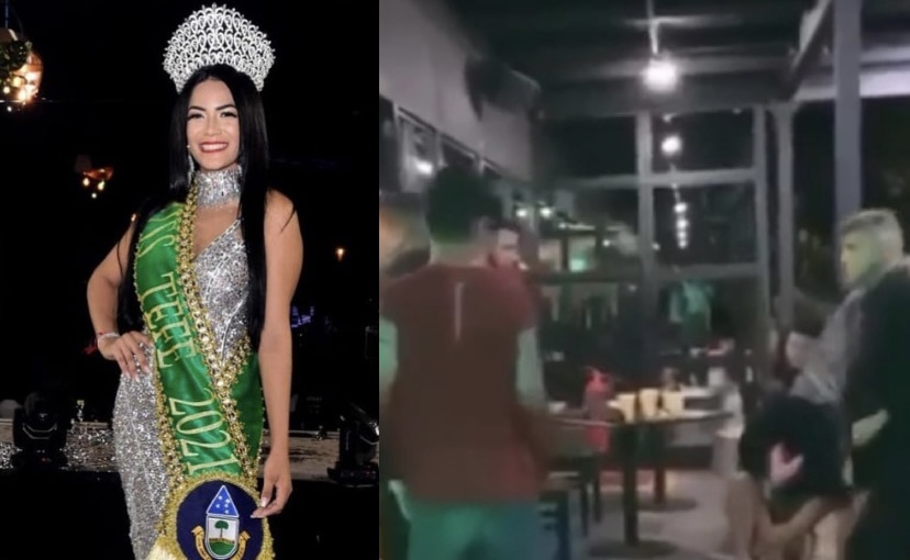 ‘Sextou’: Ex-miss Tefé leva voador4 por causa de mach0 alheio na frente do Mih Bar; veja vídeo