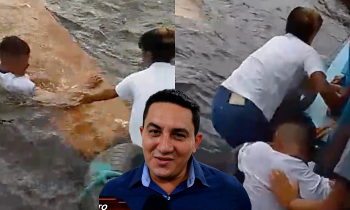 “O Simão não faz nada!”: estudante de Borba quase m0rre afogado por falta de transporte escolar; veja vídeo