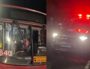 Urgente: passageiro é baleado no peito por assaltante de ônibus na linha 640