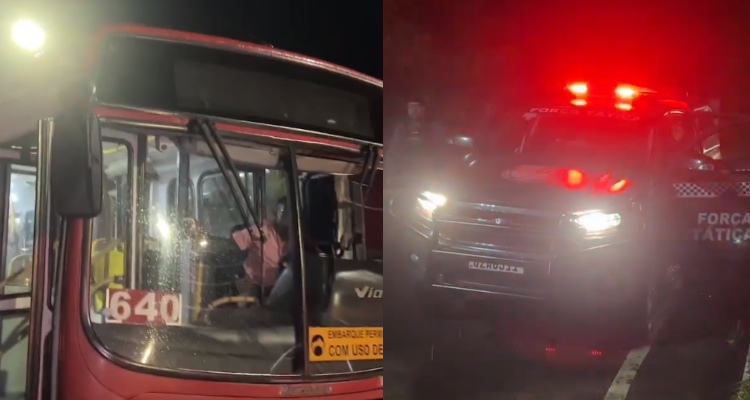 Urgente: passageiro é baleado por assaltante na linha de ônibus 640