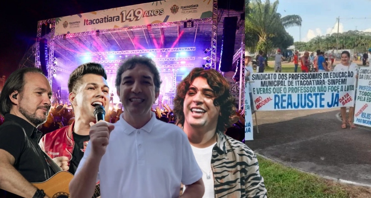 Mário Abrahim gasta R$ 710 mil com cantores no aniversário de Itacoatiara e deixa professores sem reajuste