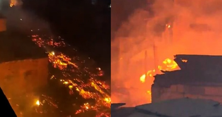 Incêndio de grandes proporções atinge várias casas na Zona Leste de SP; veja vídeo