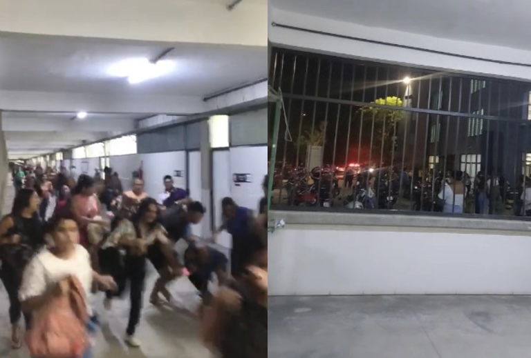 Urgente: tiroteio dentro da Nilton Lins deixa alunos em pânico; veja os vídeos