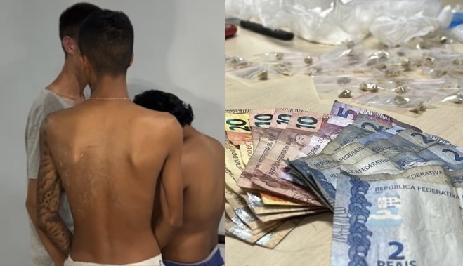 Denúncia: trio é preso em flagrante vendendo drogas para adolescentes no Centro de Manaus