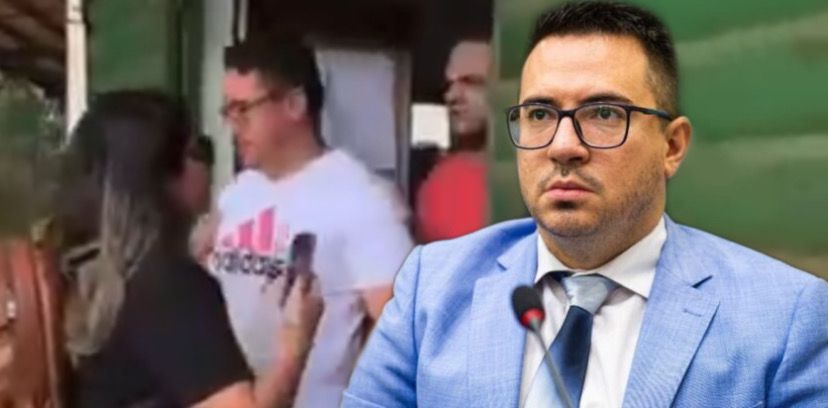 Marido de Joana Darc expulsa Rodrigo Guedes do Cetas: “Sai daqui seu biscoiteiro”; veja vídeo