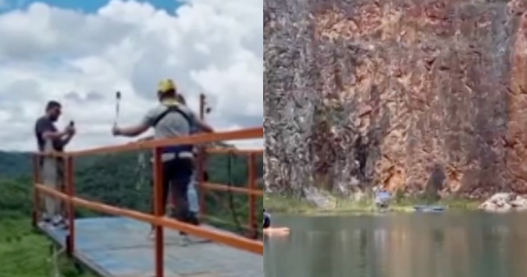 Jovem quase perde a vida ao cair de altura de 20 metros enquanto comemorava divórcio; veja vídeo