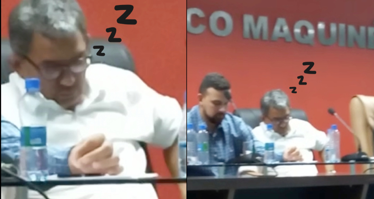 Augusto Ferraz ‘cai em sono profundo’ durante audiência pública que denunciava aumento de assaltos em Iranduba; veja vídeo