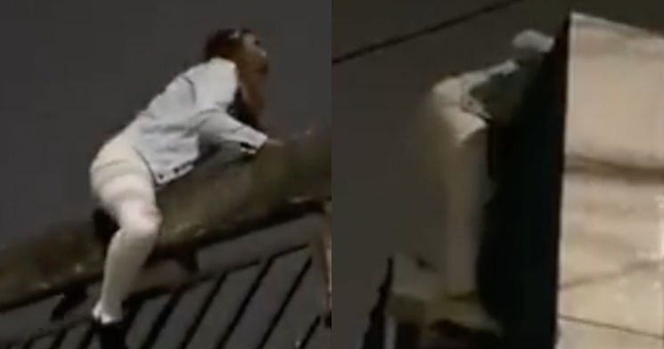 Mulher incorpora o homem aranha e escala muro para pegar ‘presente de Deus’ com ‘boazuda’; veja vídeo