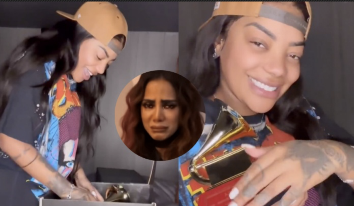 “Anitta sonha”: Ludmilla faz “unboxing” mostrando o seu Grammy; veja vídeo