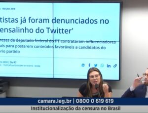 Câmara dos Deputados debate "Institucionalização da censura no Brasil" com influenciadores perseguidos