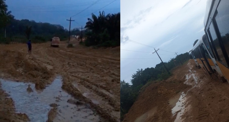 Ônibus escolares atolam nos ramais da Cooperativa e Pau Rosa: “só o barro aqui”; veja vídeo