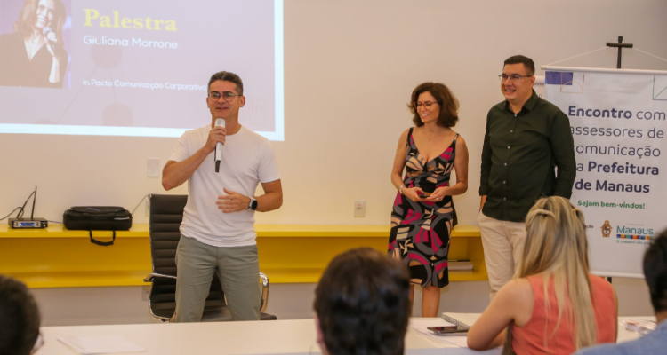 Palestra da jornalista Giuliana Morrone encerra encontro com assessores da Prefeitura de Manaus