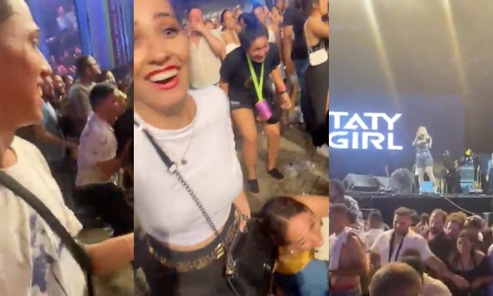 Sete blindadas param o show de Taty Girl durante disputa por macho; veja vídeo